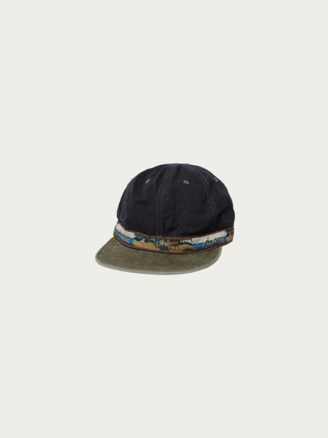 Kapital Chino BRIMFIELD Cap (NAVAJO BOAT) - Black/Khaki