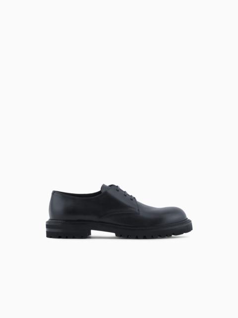 GIORGIO ARMANI NAPPA CALFSKIN DERBY SHOES