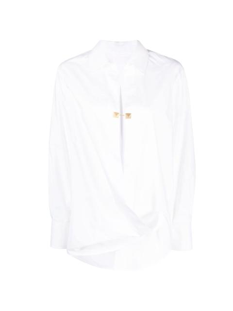 Rockstud-embellished cotton shirt