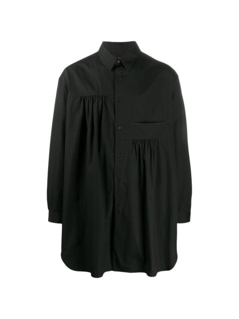 oversized pleated shirt