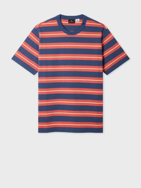 Paul Smith Navy Stripe Cotton T-Shirt
