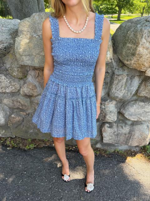 Hill House Home The Azalea Mini Nap Dress - Cornflower Ditsy Thistle