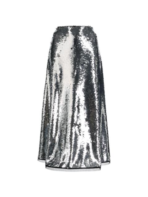 sequinned midi skirt