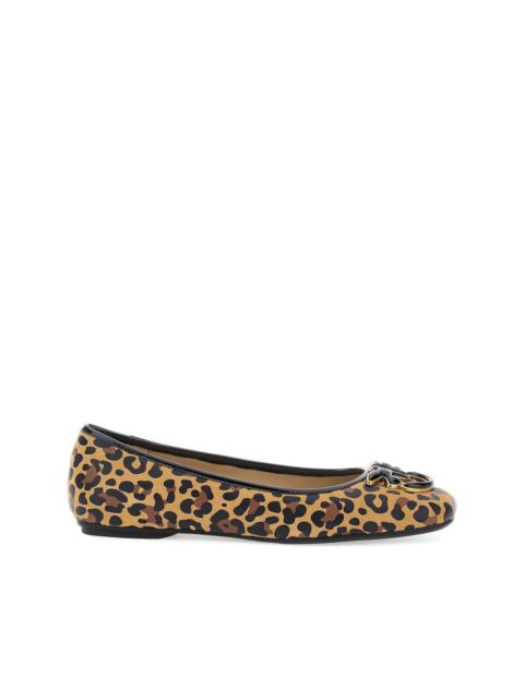 PINKO leopard-print ballerina flats