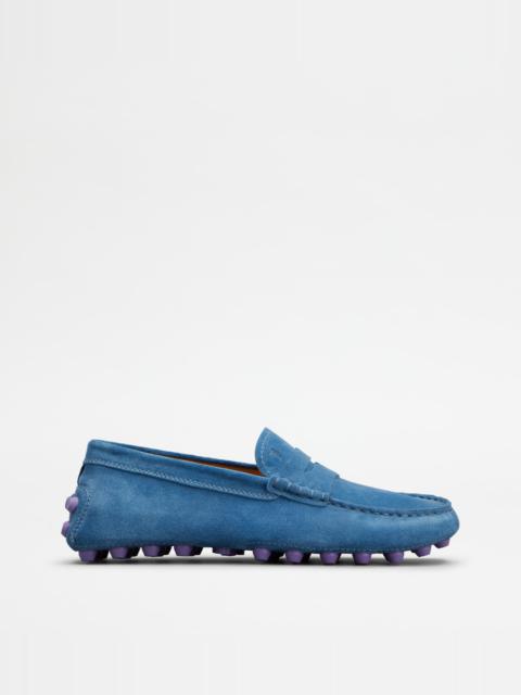 TOD'S GOMMINO BUBBLE IN SUEDE - LIGHT BLUE