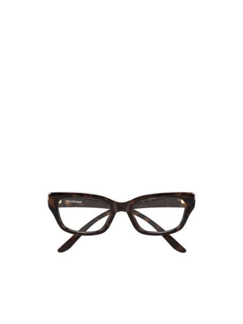 BALENCIAGA BB tortoiseshell-effect glasses