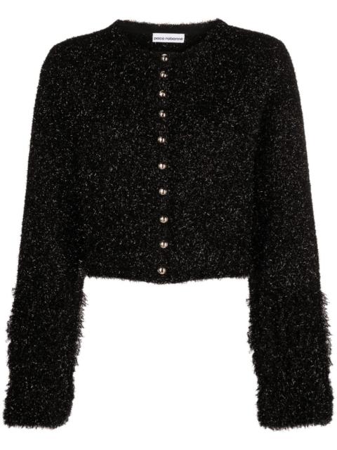 rabanne metallic cropped cardigan