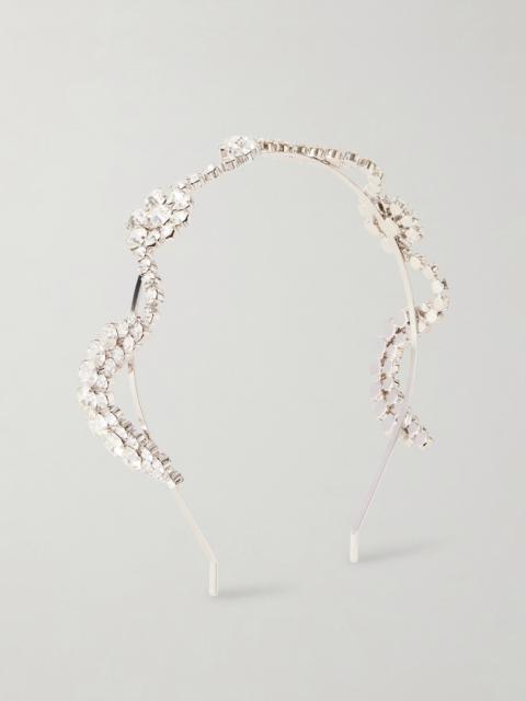 Simone Rocha Crystal-embellished Silver-tone Headband