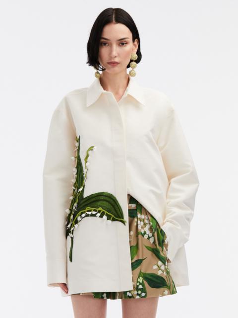 Oscar de la Renta LILY OF THE VALLEY OVERSIZED JACKET