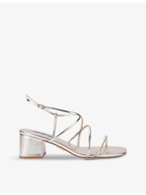 STEVE MADDEN Remmi strappy metallic faux-leather sandals