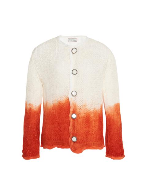 Bottega Veneta Lightweight Wool Silk Overdye Knit Cardigan multi