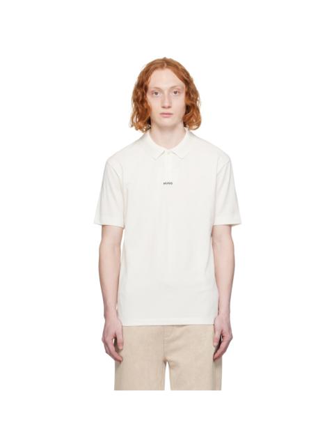 HUGO White Bonded Polo