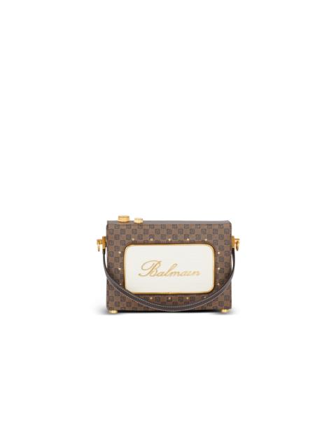 Balmain Radio monogram signature bag