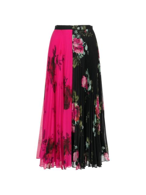 Erdem floral-print pleated midi skirt