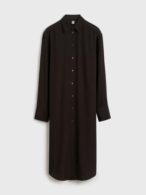 TOTEME Silk shirtdress brown