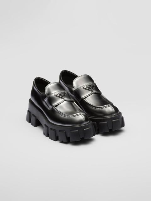 Prada Monolith ombré brushed leather loafers