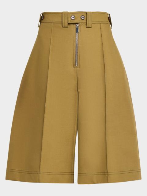 CHRISTOPHER JOHN ROGERS Cotton Twill Wide-Leg Culottes