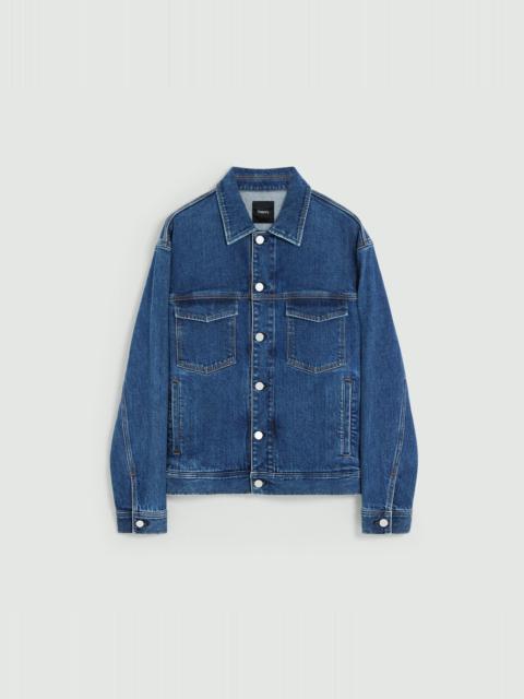 Theory City Trucker Jacket in Stretch Denim