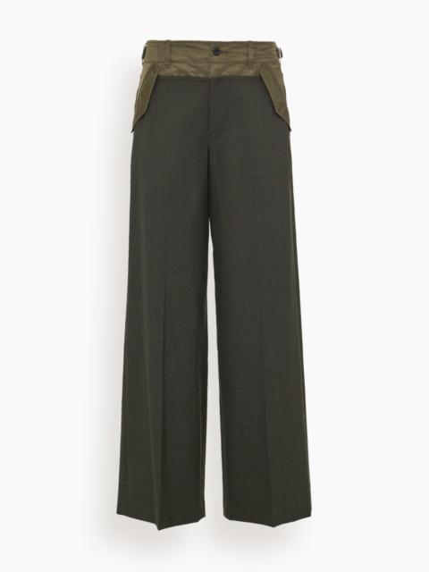 sacai Glen Check Pants in Khaki