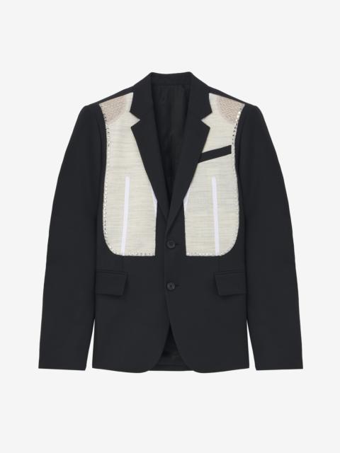 Alexander McQueen Canvas Detail Single-Breasted Jacket
