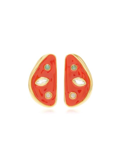 LIZZIE FORTUNATO Isola Stud Earrings red