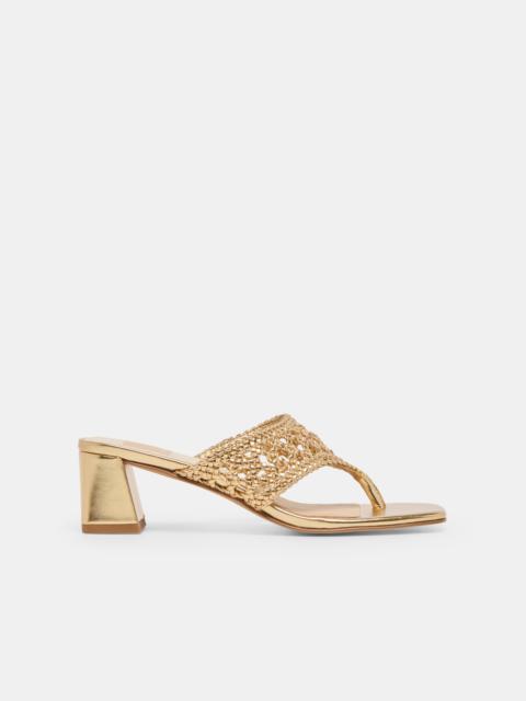 dolce vita BARLO HEELS GOLD WOVEN STELLA