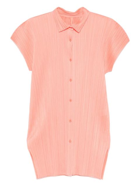 Pleats Please Issey Miyake button pleated shirt