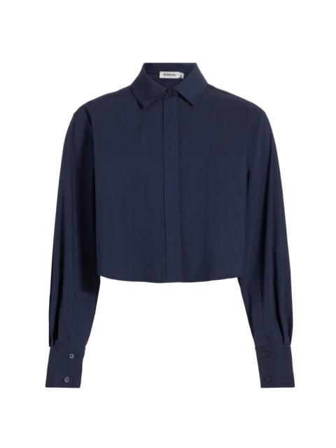 SIMKHAI Women's Renata Crop Shirt - Midnight