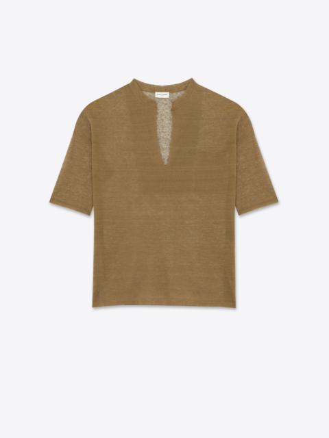 top in linen and silk