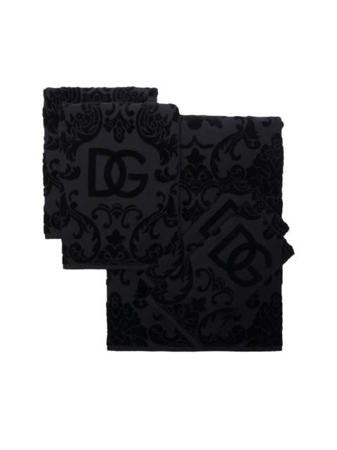 Dolce & Gabbana Barocco logo-jacquard towels (set of five)