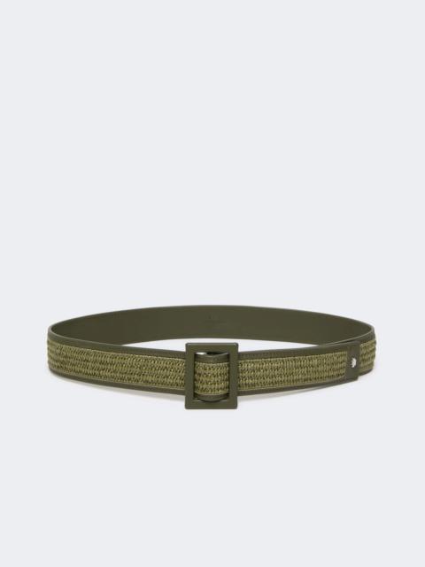 BOCCA Raffia effect belt - SAGE GREEN