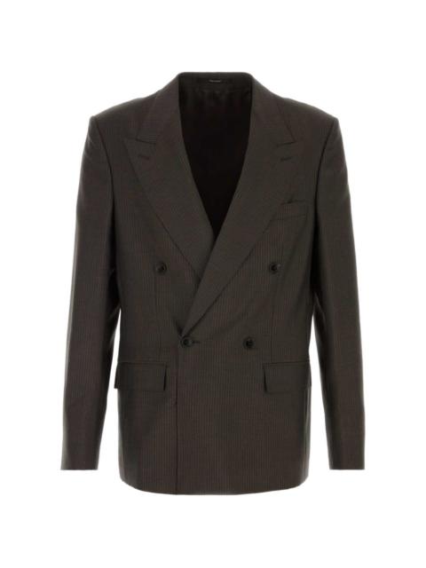 GUCCI pinstripe double-breasted blazer