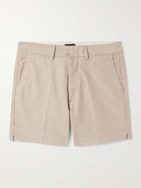 TOM FORD Slim-Fit Straight-Leg Brushed Cotton-Twill Shorts