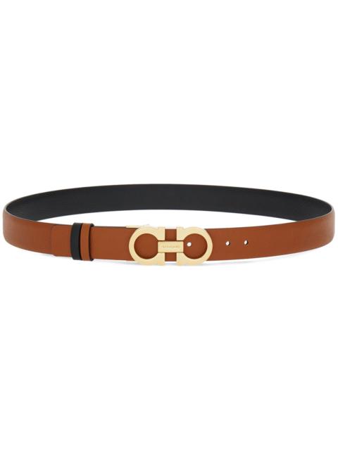 Reversible Gancini Leather Belt