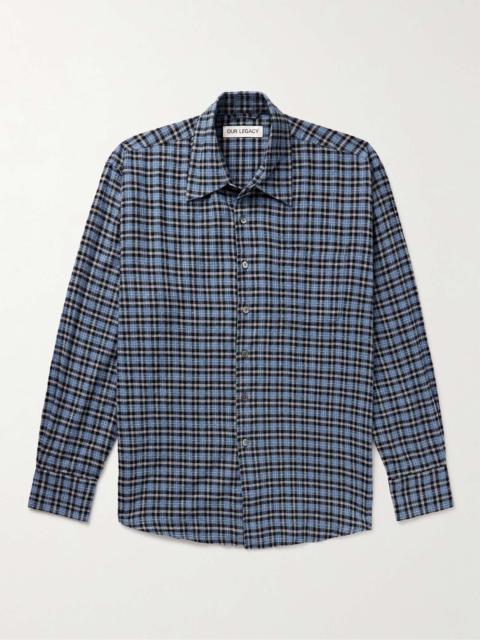 Our Legacy Above Checked Cotton-Blend Flannel Shirt
