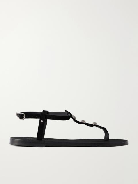 ANCIENT GREEK SANDALS Ilida Studded Suede Sandals
