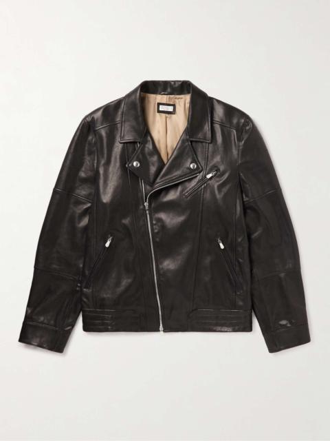 Brunello Cucinelli Leather Biker Jacket