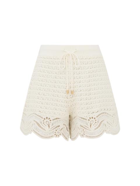 Zimmermann ECHO PAISLEY CROCHET SHORT