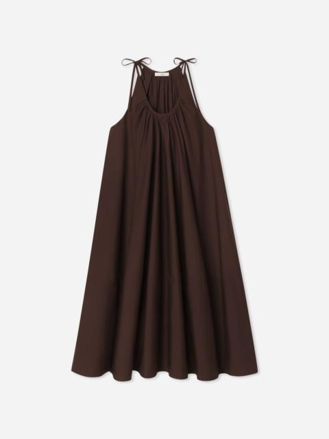 CO Gathered Halter Dress in Cotton Poplin
