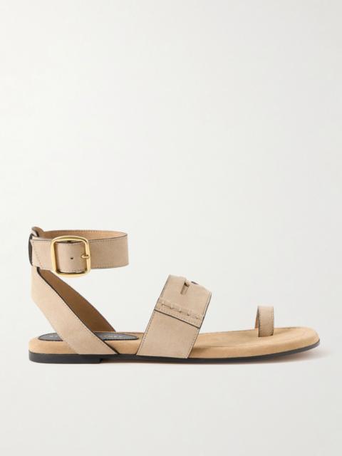 Stella McCartney Gaia buckled brushed vegan sandals Beige