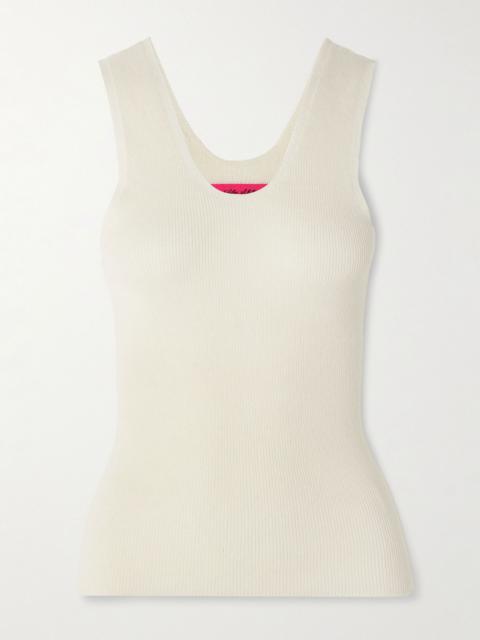The Elder Statesman Delicash cashmere and silk-blend tank White
