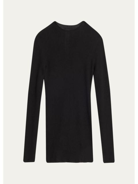 Rick Owens Men's Wool Rib Crewneck Sweater