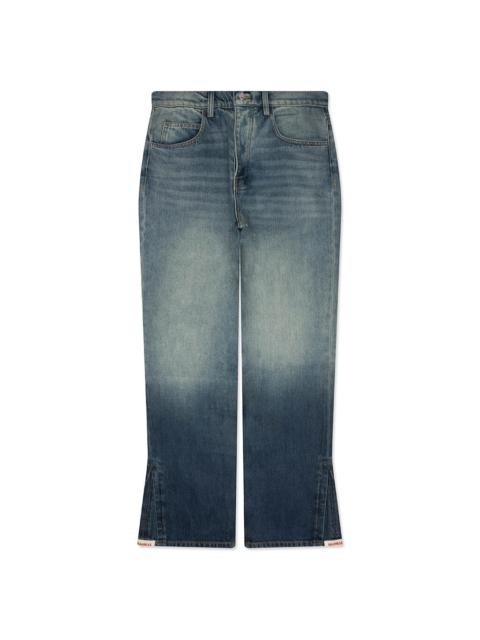 NAHMIAS HIGH TIDE SPLIT SEAM STRAIGHT LEG JEAN - MEDIUM INDIGO WASH