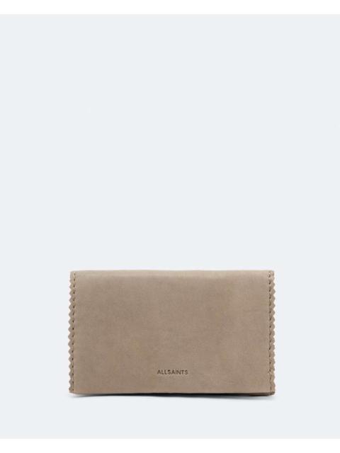 ALLSAINTS SILOH PINKED-EDGE LEATHER BI-FOLD WALLET
