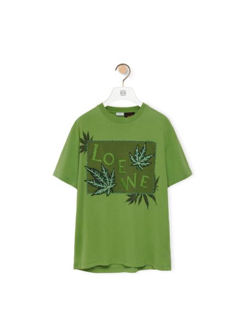 Loewe Leaf embroidered T-shirt in cotton