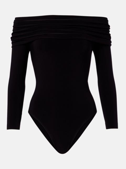 NORMA KAMALI Off-shoulder jersey bodysuit