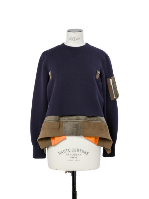 sacai Sponge Sweat x Nylon Twill Pullover