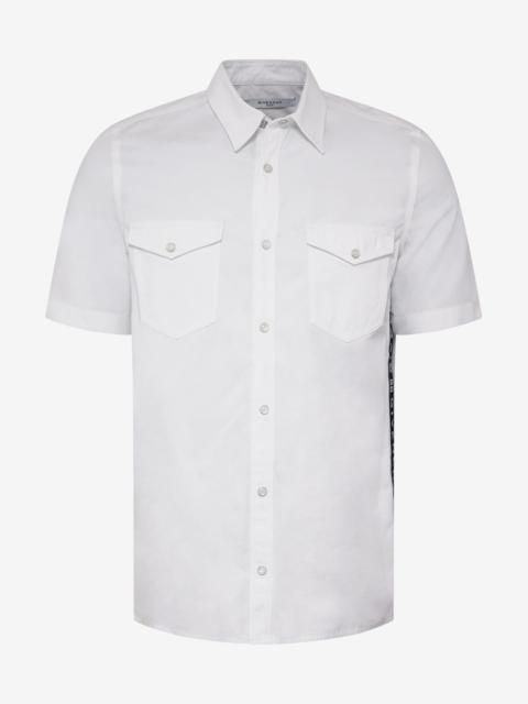 White 4G Logo Trim Short Sleeve Shirt