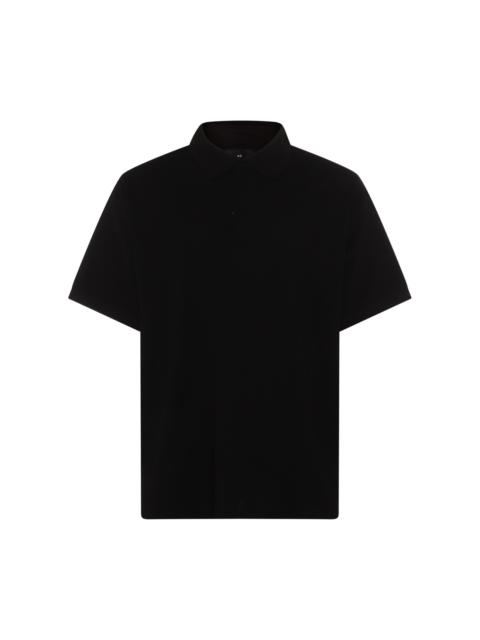 black cotton polo shirt