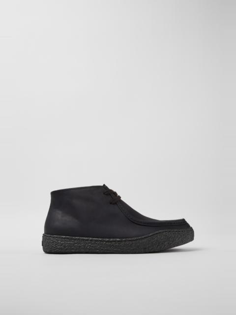 CAMPER Peu Terreno Black Nubuck Ankle Boots for Men.
